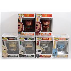 LOT OF 6 ASSORTED FUNKO POPS; VARIETY PACK