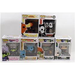 LOT OF 6 ASSORTED FUNKO POPS; ANIMATION VARIETY