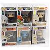 Image 1 : LOT OF 6 ASSORTED FUNKO POPS;  VARIETY PACK