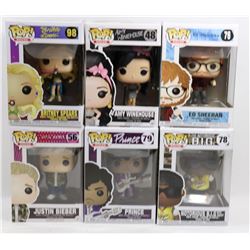 LOT OF 6 ASSORTED FUNKO POPS; ROCK VARIETY PACK