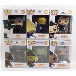 LOT OF 6 ASSORTED FUNKO POPS;  GAMES VARIETY PACK