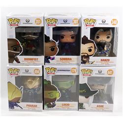LOT OF 6 ASSORTED FUNKO POPS;  GAMES VARIETY PACK