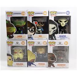 LOT OF 6 ASSORTED FUNKO POPS;  GAMES VARIETY PACK