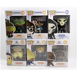 LOT OF 6 ASSORTED FUNKO POPS;  GAMES VARIETY PACK