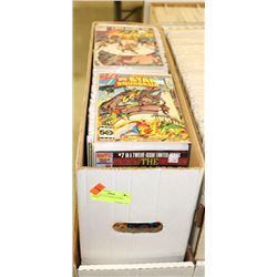 LONG BOX OF VARIOUS COMIC BOOKS