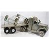 Image 1 : LARGE TIN TRACTOR TRAILER WINE BOTTLE HOLDER