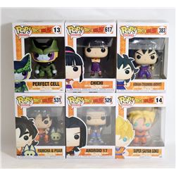 LOT OF 6 ASSORTED FUNKO POPS; ANIMATION PACK
