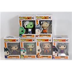LOT OF 6 ASSORTED FUNKO POPS; ANIMATION PACK