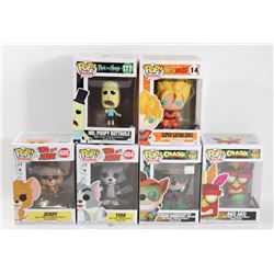 LOT OF 6 ASSORTED FUNKO POPS; VARIETY PACK
