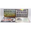 Image 1 : LOT OF 4 NEW TIN SIGNS