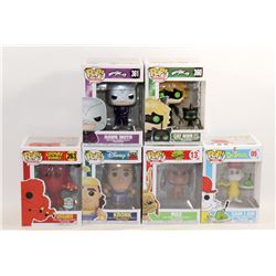 LOT OF 6 ASSORTED FUNKO POPS; VARIETY PACK
