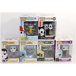 LOT OF 6 ASSORTED FUNKO POPS; VARIETY PACK