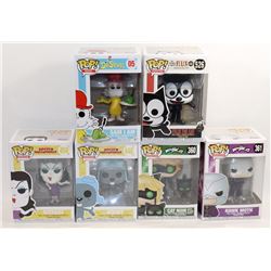 LOT OF 6 ASSORTED FUNKO POPS; VARIETY PACK