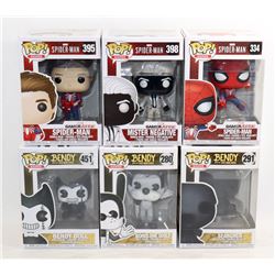 LOT OF 6 ASSORTED FUNKO POPS; GAMES VARIETY PACK