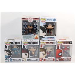 LOT OF 6 ASSORTED FUNKO POPS; GAMES VARIETY PACK