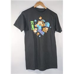 MINECRAFT MEN'S T-SHIRT GREY LARGE
