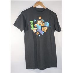 MINECRAFT MEN'S T-SHIRT GREY LARGE