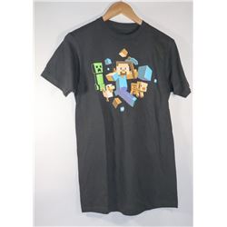 MINECRAFT MEN'S T-SHIRT GREY LARGE