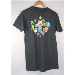MINECRAFT MEN'S T-SHIRT GREY MEDIUM