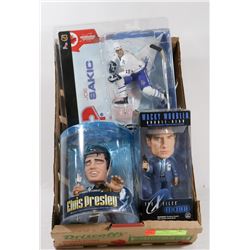 ELVIS PRESLEY AND X FILES BOBBLE HEADS WITH JOE