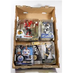 BOX OF 4 NHL HOCKEY COLLECTOR FIGURES,  GRETZKY
