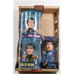 BOX OF 3 ASSORTED COLLECTIBLE ELVIS FUNKO FIGURES
