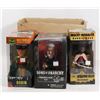 Image 1 : BOX OF 5 BOBBLE HEAD COLLECTIBLE FIGURES