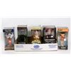 Image 1 : BOX OF 5 BOBBLE HEAD COLLECTIBLE FIGURES