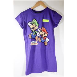 WOMEN'S PAPER MARIO PURPLE T-SHIRT SMALL