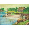Image 1 : R. Howe American Oil on Board Landscape
