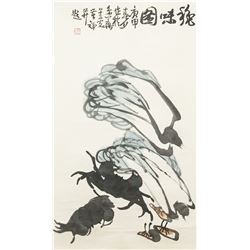 Li Kuchan 1899-1983 Chinese Watercolor Scroll