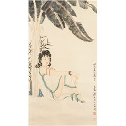 Zhang Daqian 1899-1983 Chinese Watercolor Scroll