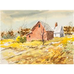 Edward Garbely 1908-1999 American Watercolor Paper