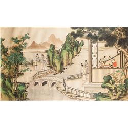 Leng Mei 1669-1742 Chinese Print Roll