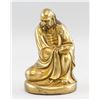 Image 1 : Chinese Gilt Bronze Lohan Statue Qianlong Mark
