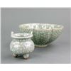 Image 2 : Lot of Two Celadon Porcelain Bowl & Censer