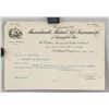 Image 3 : Massachusetts Life Insurance Certificate & Letter