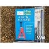 Image 2 : (2) 3 TON JACK STANDS, TRAILER HITCH, ORGANIZER