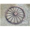 Image 1 : (5) BROWN WOODEN WHEELS