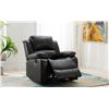 Image 2 : (UNUSED) BLACK RECLINING SOFA, LOVE SEAT, & CHAIR