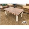 Image 1 : 44" X 72" PINE WOOD TABLE