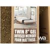 Image 1 : TWIN GEL INFUSED FOAM MATTRESS