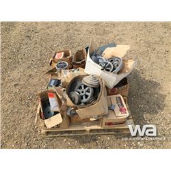 PALLET OF PULLEYS & NAILS