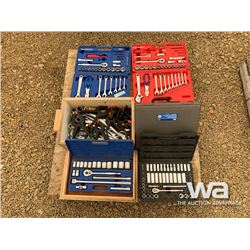 (4) SOCKET SETS, COMBO WRENCHES & CLAMPS