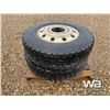 Image 1 : (2) KUMHO 11R24.5 TRUCK TIRES & RIMS