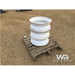 (3) 24.5 WHITE STEEL TRUCK RIMS