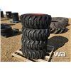 Image 1 : (4) HONOUR 12-16.5 SKID STEER TIRES & RIMS