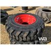 Image 2 : (4) HONOUR 12-16.5 SKID STEER TIRES & RIMS