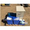 Image 1 : 2 DRAWER FILE, TARPS, BLUE BINS, POLY