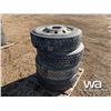 Image 2 : (4) BRIDGESTONE 295/11R22.5 TIRES & RIMS